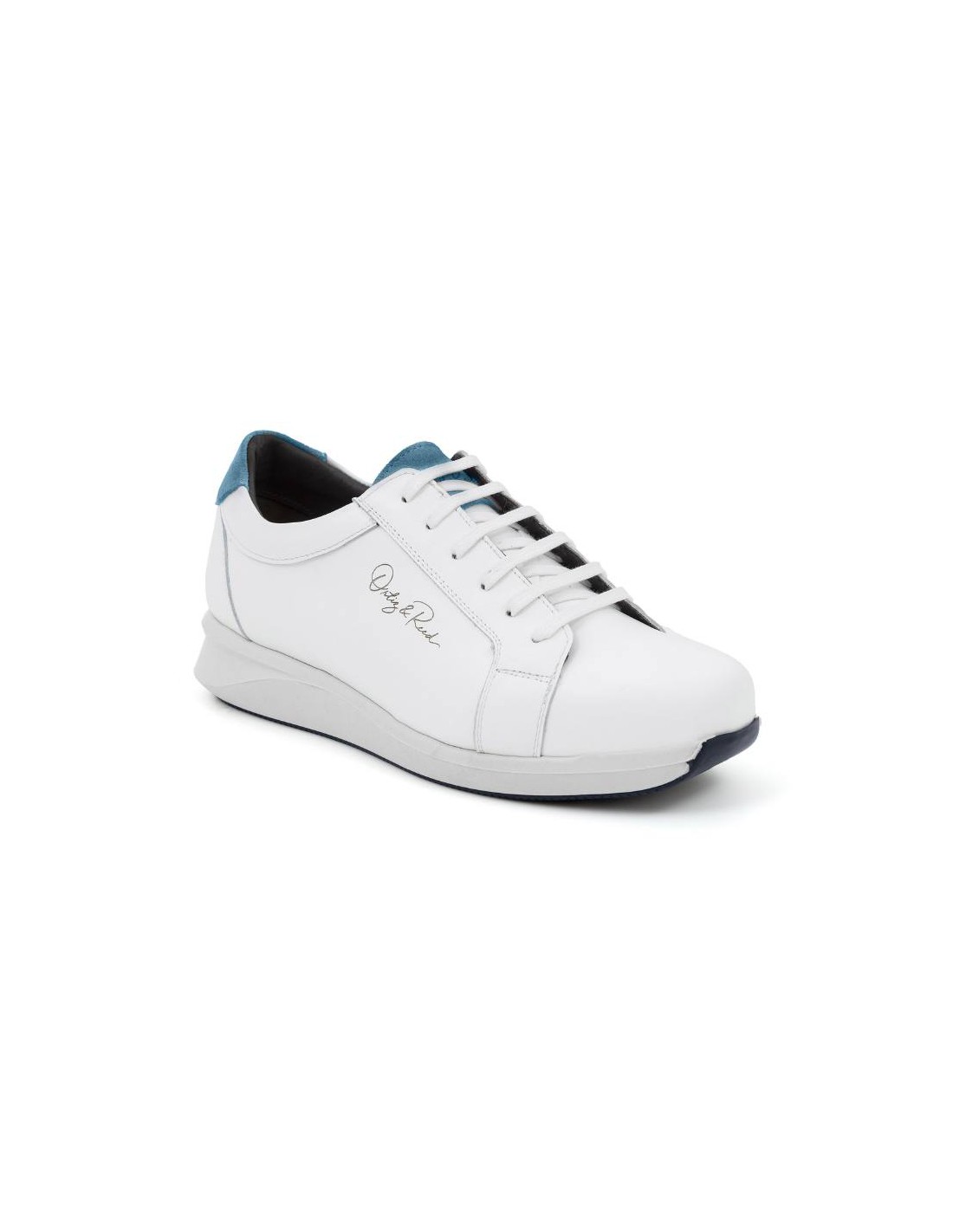 ortiz & reed Deportivo de mujer de piel liso color blanco W-LOREED-BLANCO-AQUA En oferta