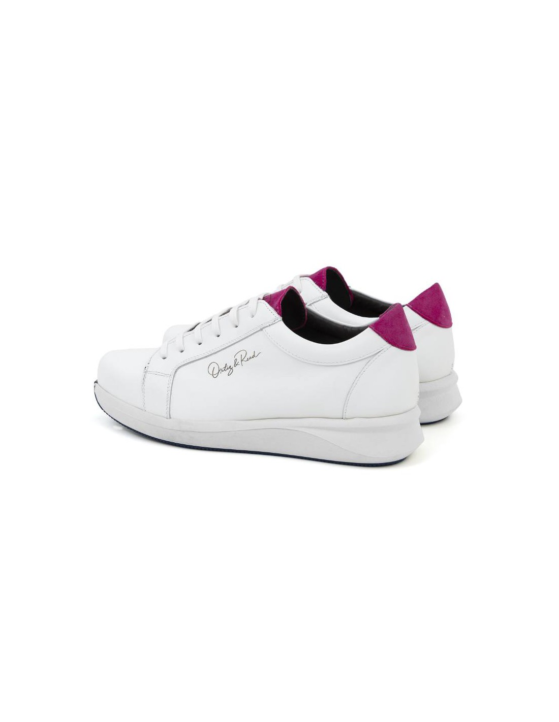 ortiz & reed Deportivo de mujer de piel liso color blanco W-LOREED-BLANCO-PINK Libre de impuestos