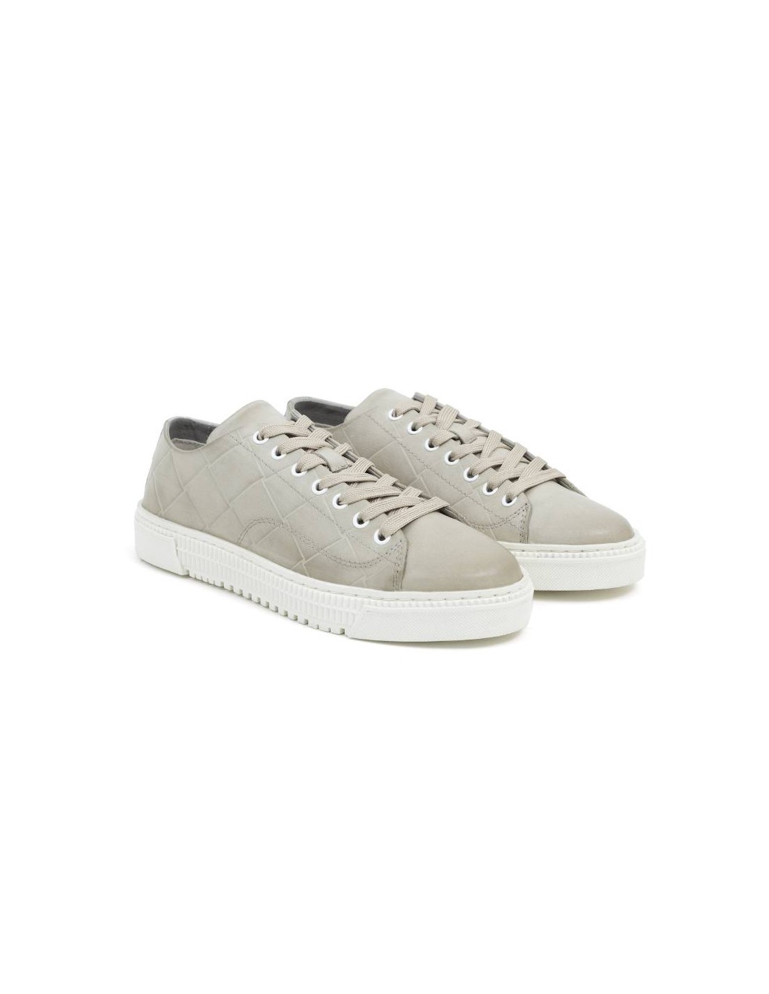 ortiz & reed Deportivo de piel patrón grabado color cuero W-NEO-TAN