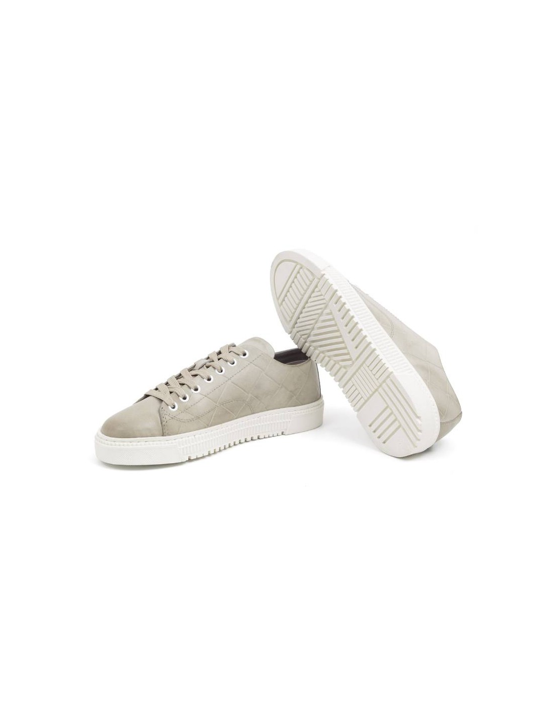 ortiz & reed Deportivo de piel patrón grabado color cuero W-NEO-TAN Última moda
