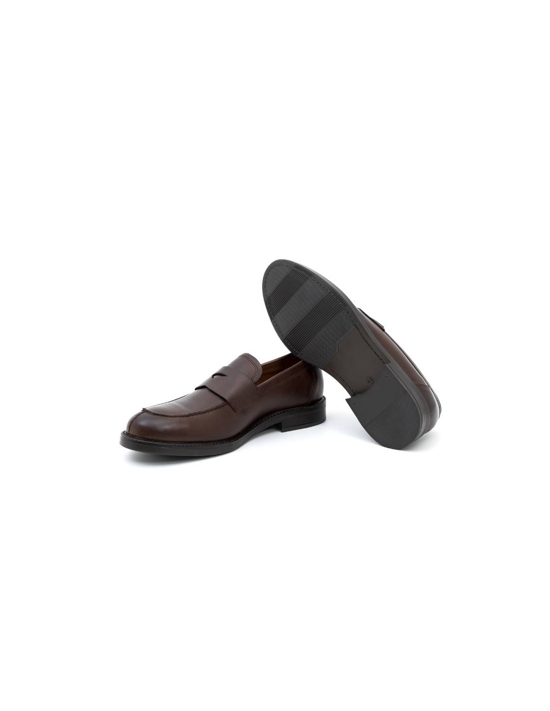ortiz & reed Mocasín de piel con antifaz color marrón PADOR-BROWN Ofertas especiales