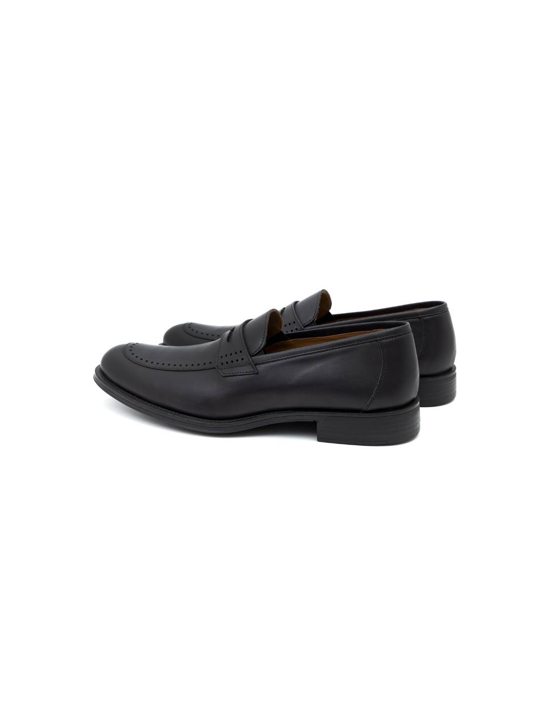 ortiz & reed Mocasín de piel con antifaz color negro BEFELI-NEGRO Rebajas de fin de temporada