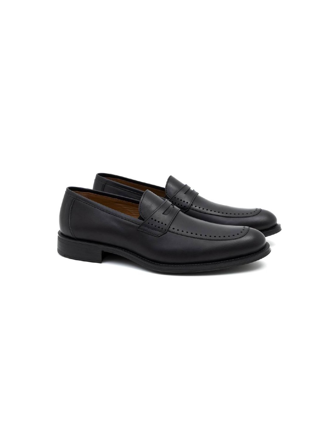 ortiz & reed Mocasín de piel con antifaz color negro BOSELI-NEGRO