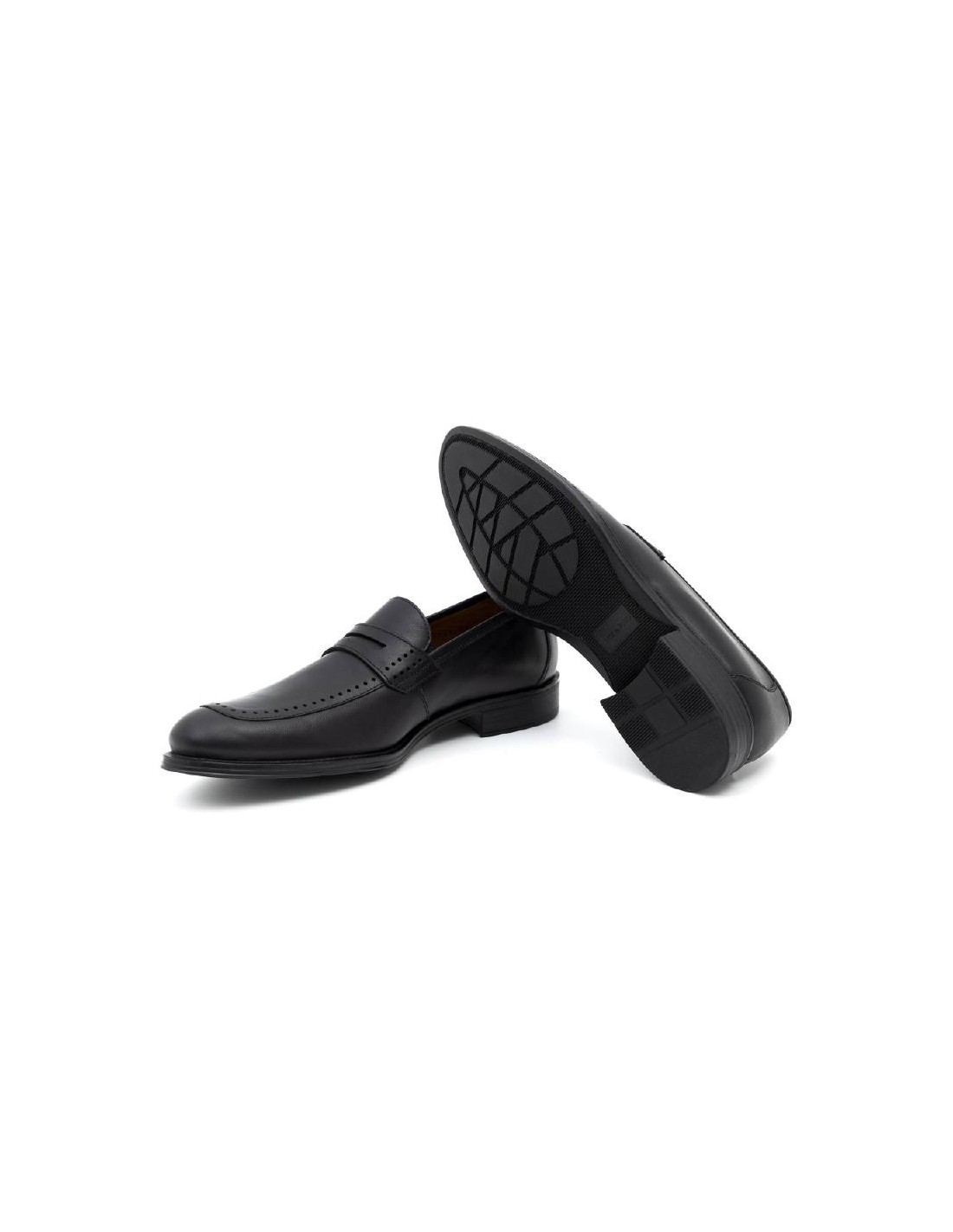 ortiz & reed Mocasín de piel con antifaz color negro BOSELI-NEGRO Devoluciones gratuitas