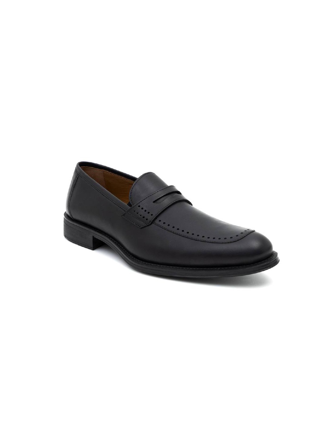 ortiz & reed Mocasín de piel con antifaz color negro BOSELI-NEGRO Devoluciones gratuitas