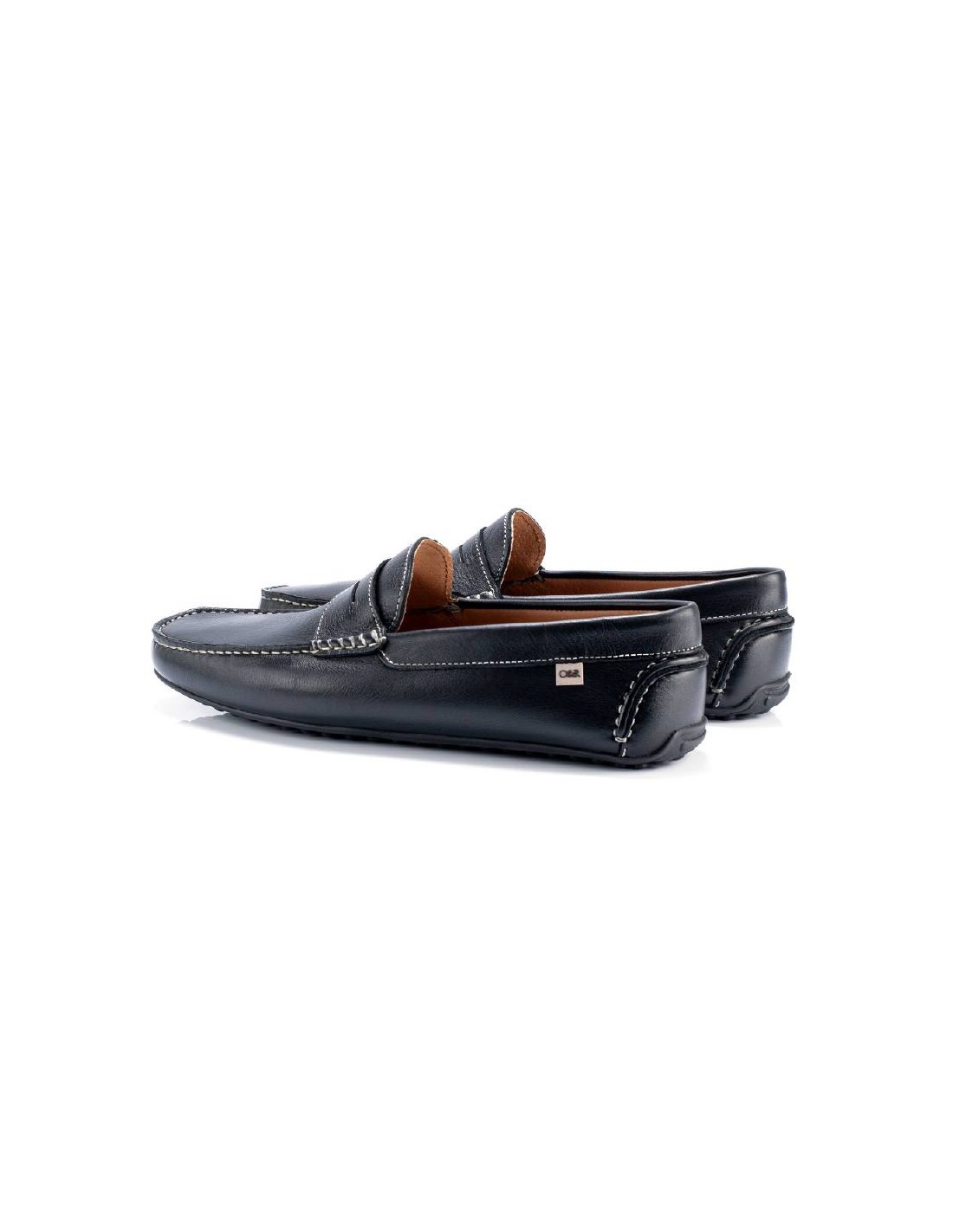ortiz & reed Mocasín de piel con antifaz color negro BURDOC-NEGRO 2025