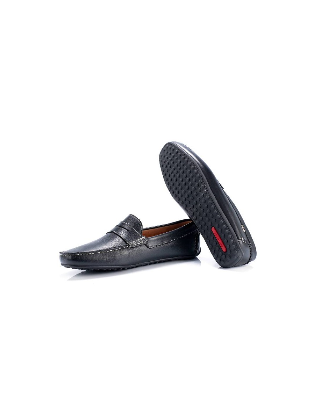 ortiz & reed Mocasín de piel con antifaz color negro BURDOC-NEGRO 2025