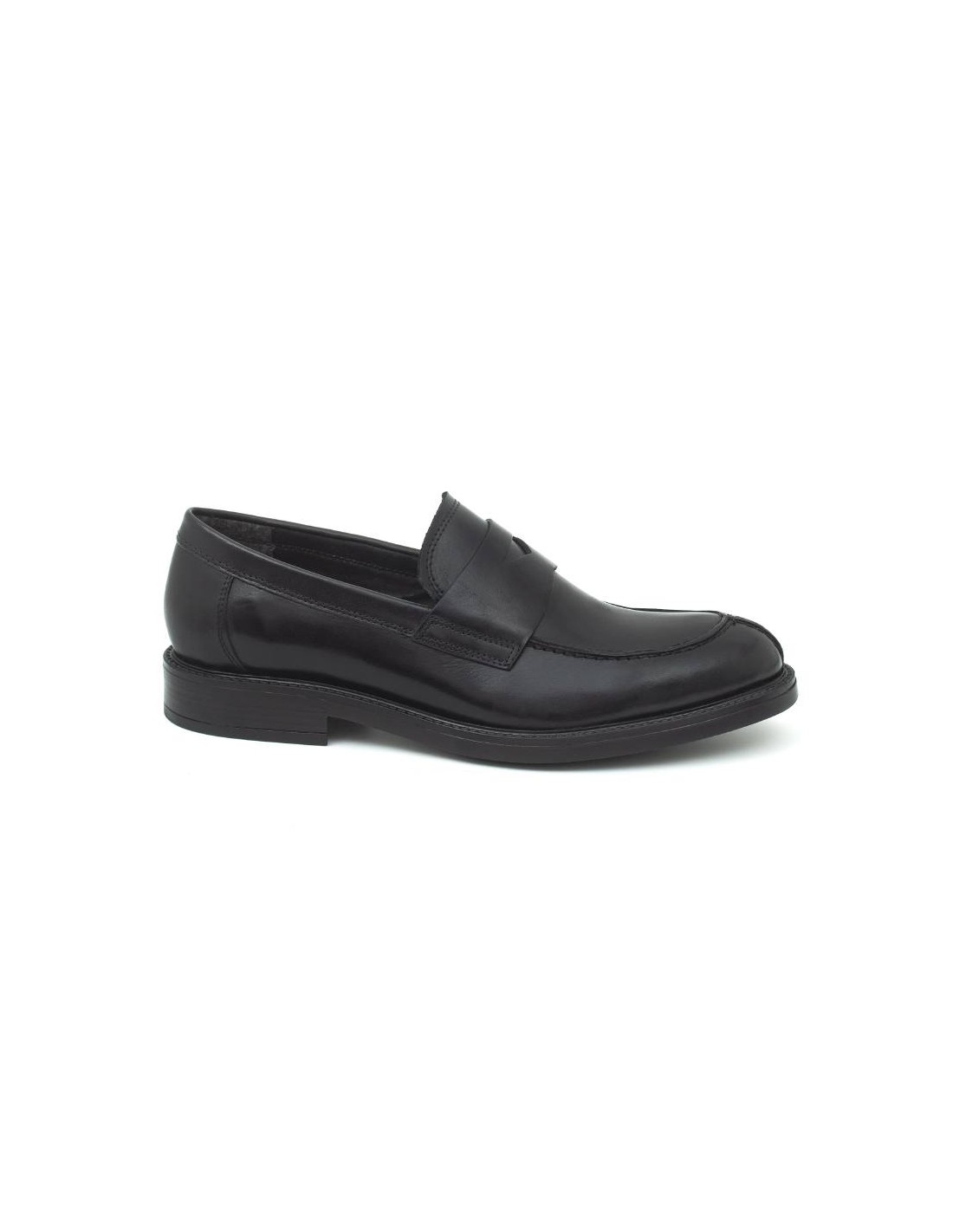 ortiz & reed Mocasín de piel con antifaz color negro PABERO-NEGRO Outlet