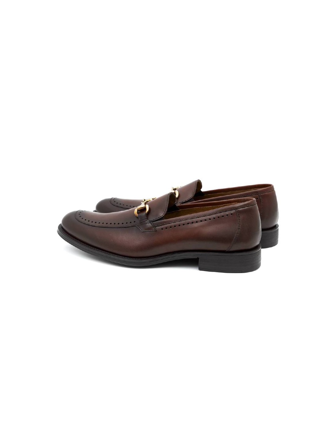 ortiz & reed Mocasín de piel con aplique metálico color cuero BELIK-CUERO Rebajas
