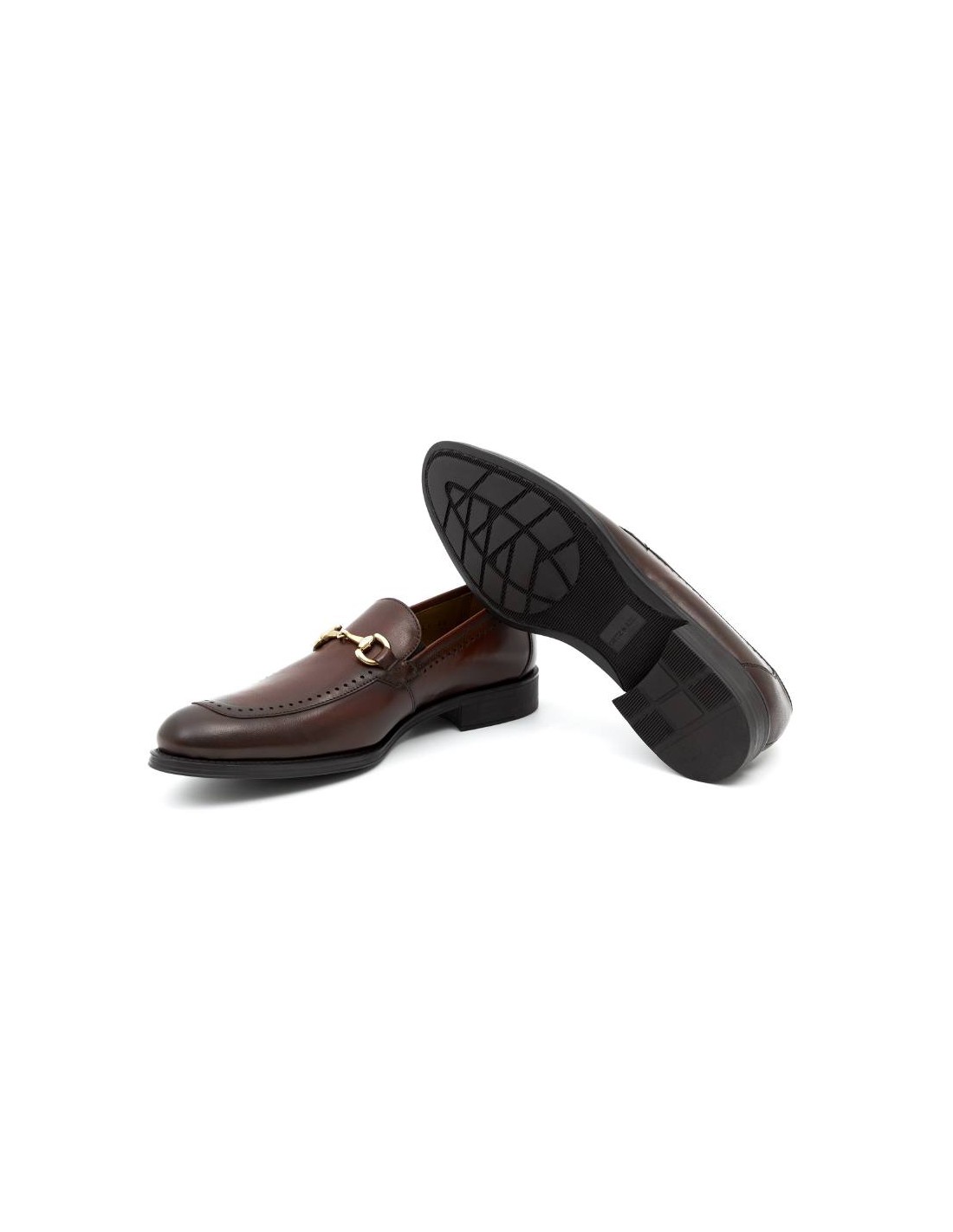 ortiz & reed Mocasín de piel con aplique metálico color cuero BESTELI-CUERO Ofertas