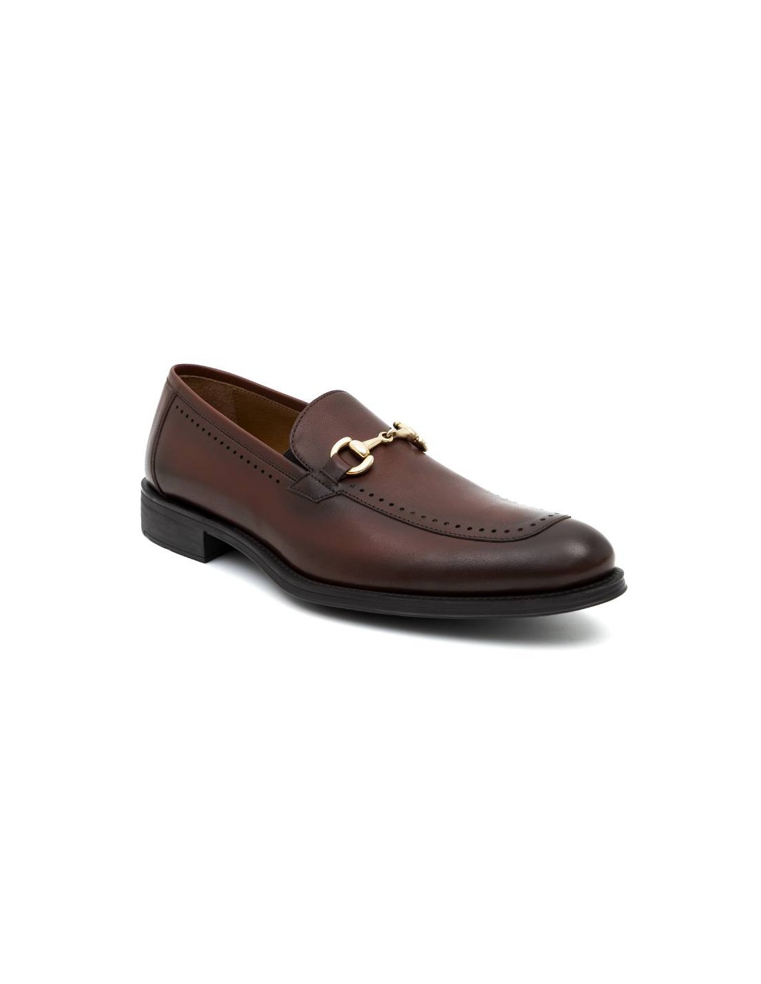 ortiz & reed Mocasín de piel con aplique metálico color cuero BESTELI-CUERO Ofertas