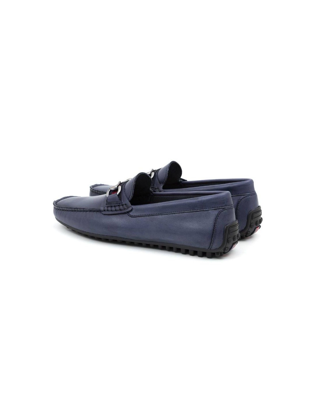 ortiz & reed Mocasín de piel con hebilla color azul BELIPO-NAVY Tienda