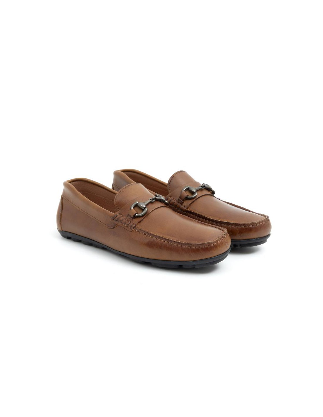 ortiz & reed Mocasín de piel con hebilla color cuero BELILLA-CUERO