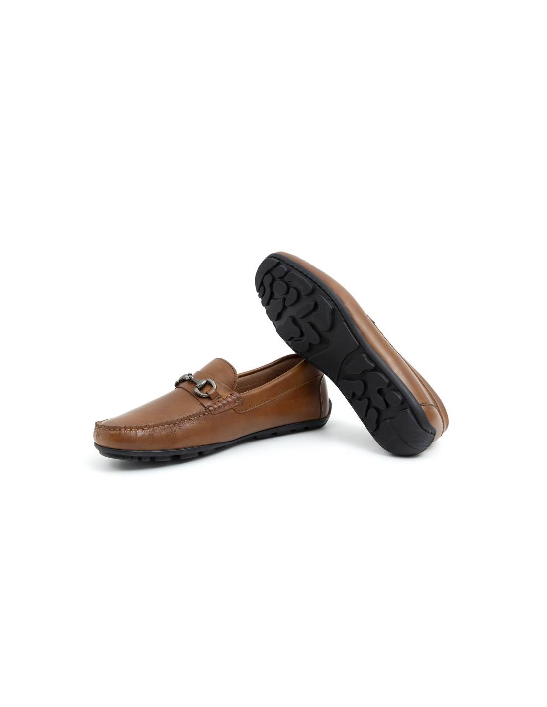ortiz & reed Mocasín de piel con hebilla color cuero BELILLA-CUERO Tienda