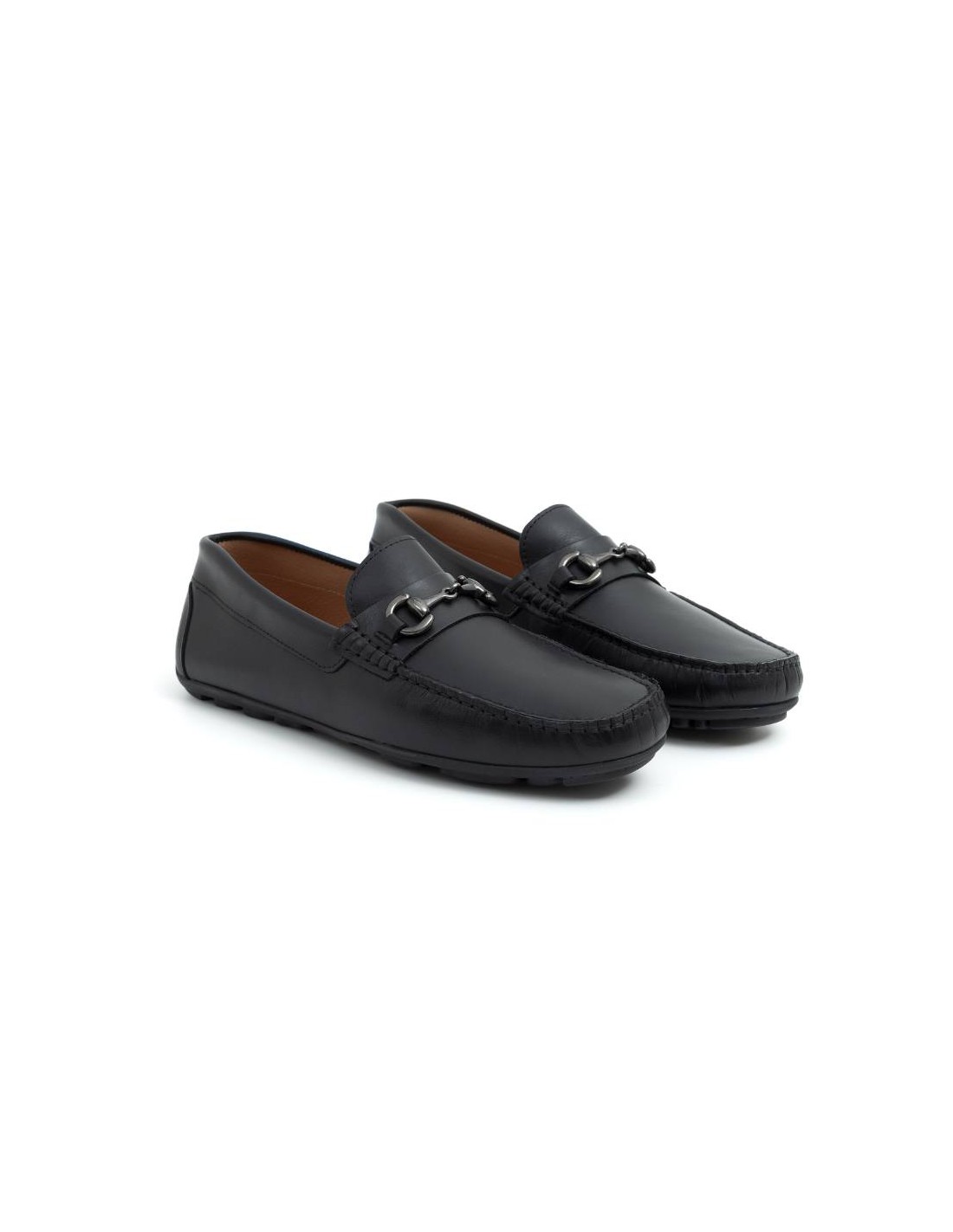 ortiz & reed Mocasín de piel con hebilla color negro BELILLA-NEGRO