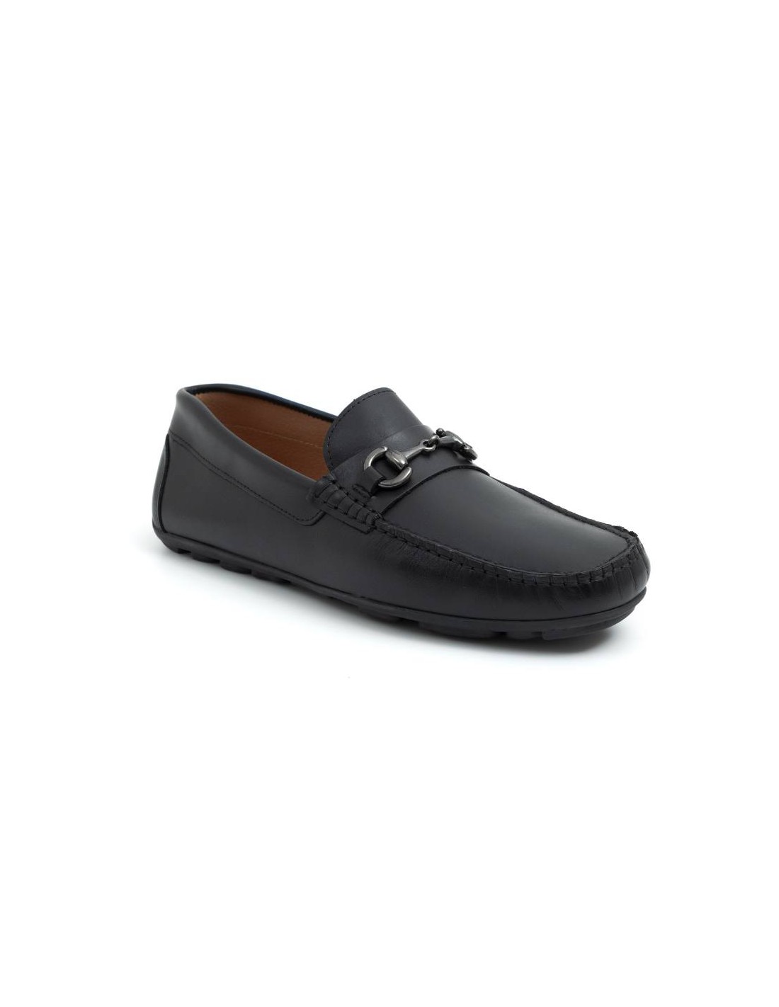 ortiz & reed Mocasín de piel con hebilla color negro BELILLA-NEGRO Liquidación
