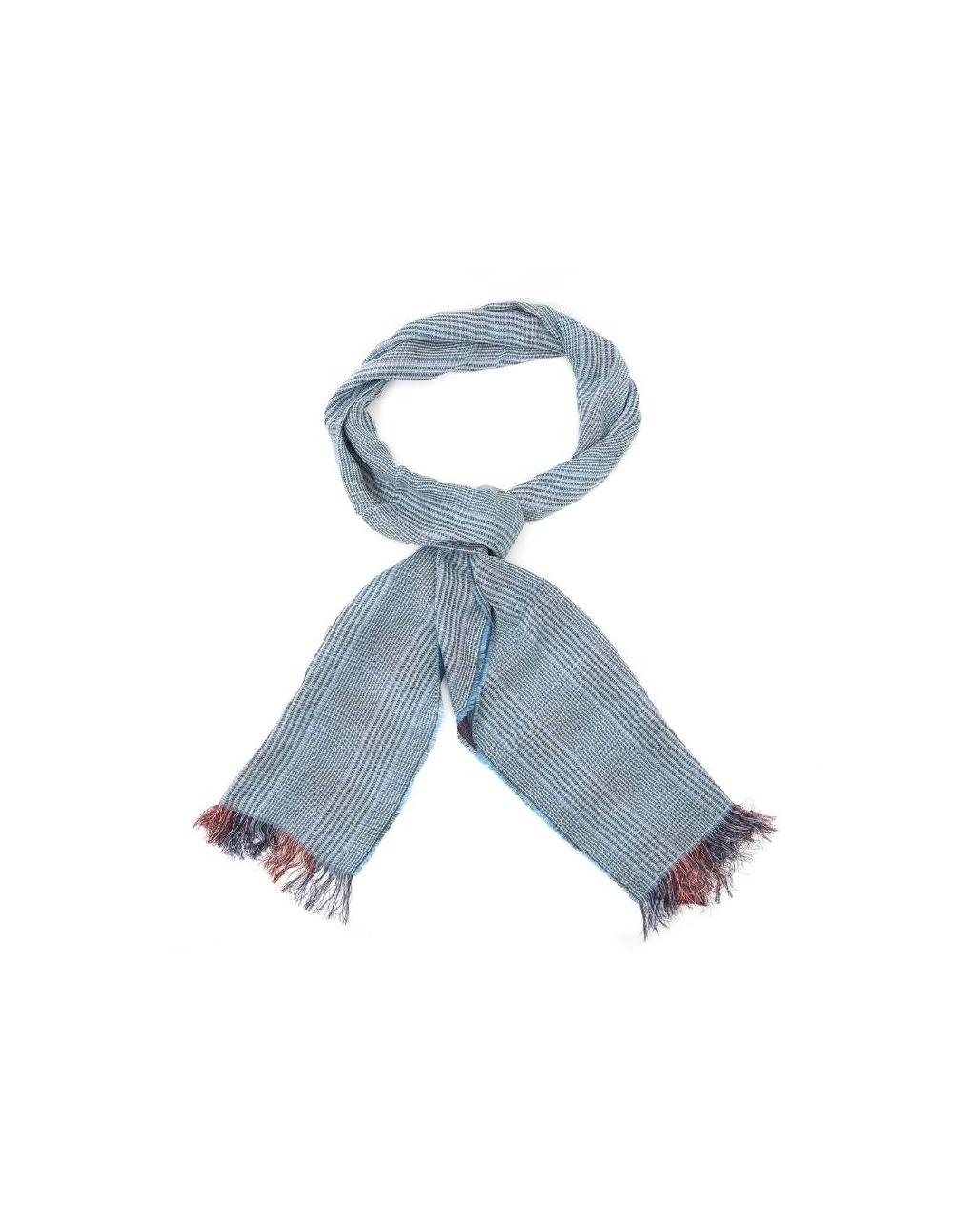 ortiz & reed Foulard para mujer liso con flecos color azul NIC-1543-BLUE COMPRAR AHORA