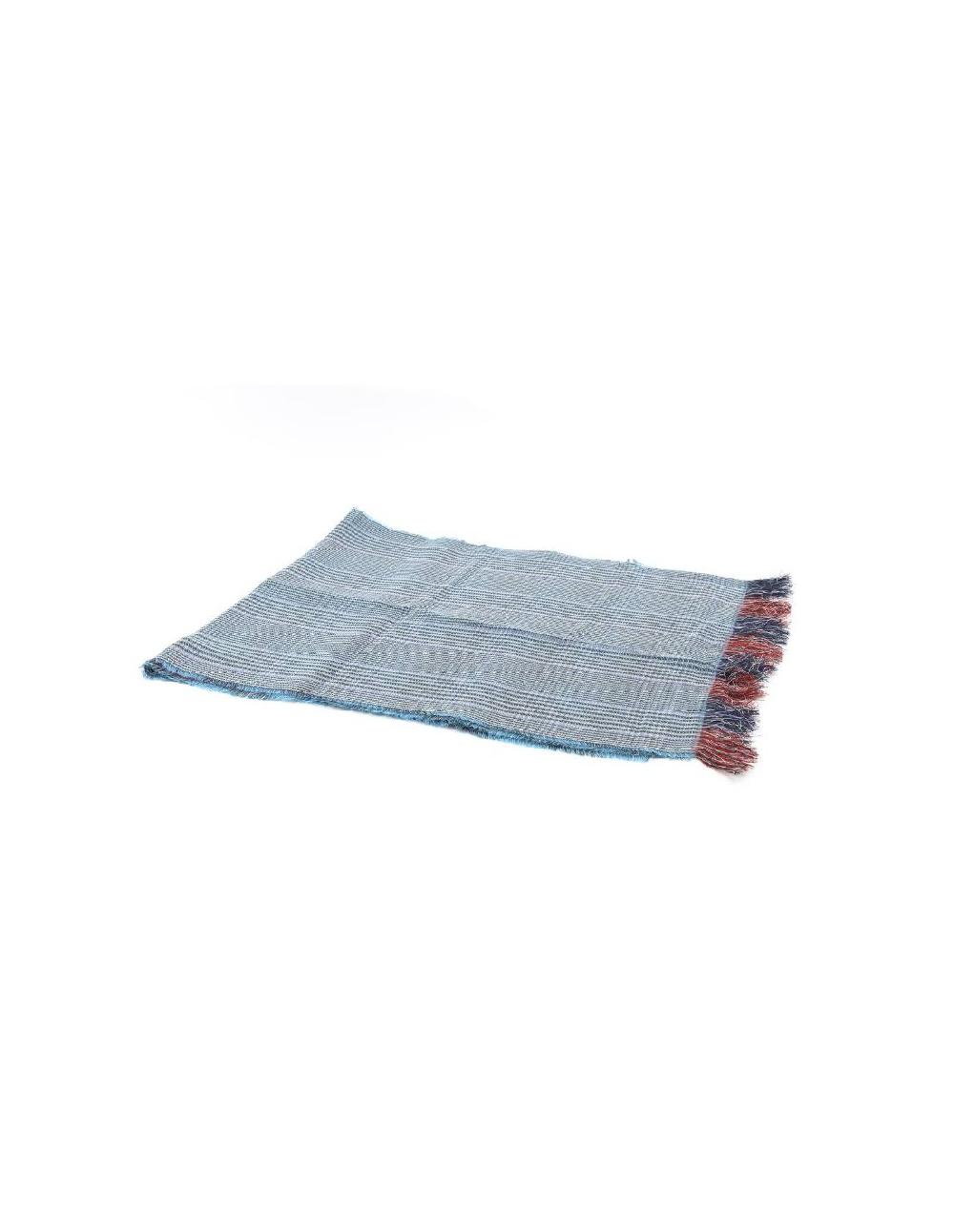 ortiz & reed Foulard para mujer liso con flecos color azul NIC-1543-BLUE COMPRAR AHORA