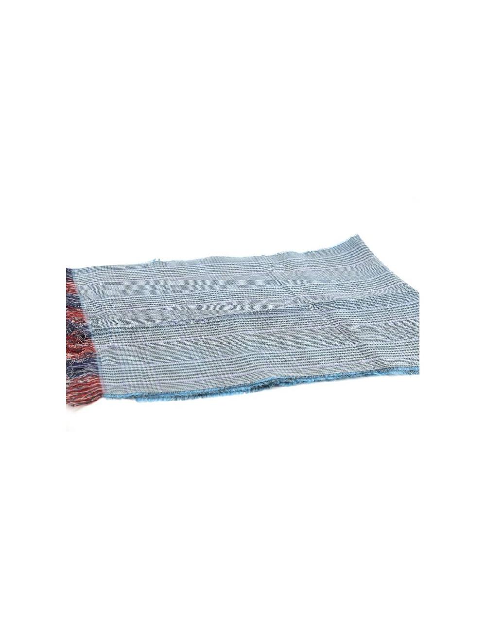 ortiz & reed Foulard para mujer liso con flecos color azul NIC-1543-BLUE COMPRAR AHORA