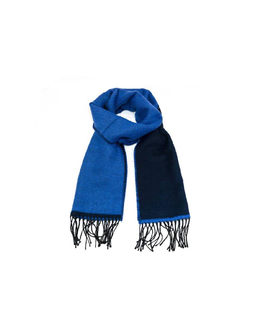 ortiz & reed Bufanda para hombre liso en doble tonalidad color azul BUF-MOLITO-AZUL-MARINO