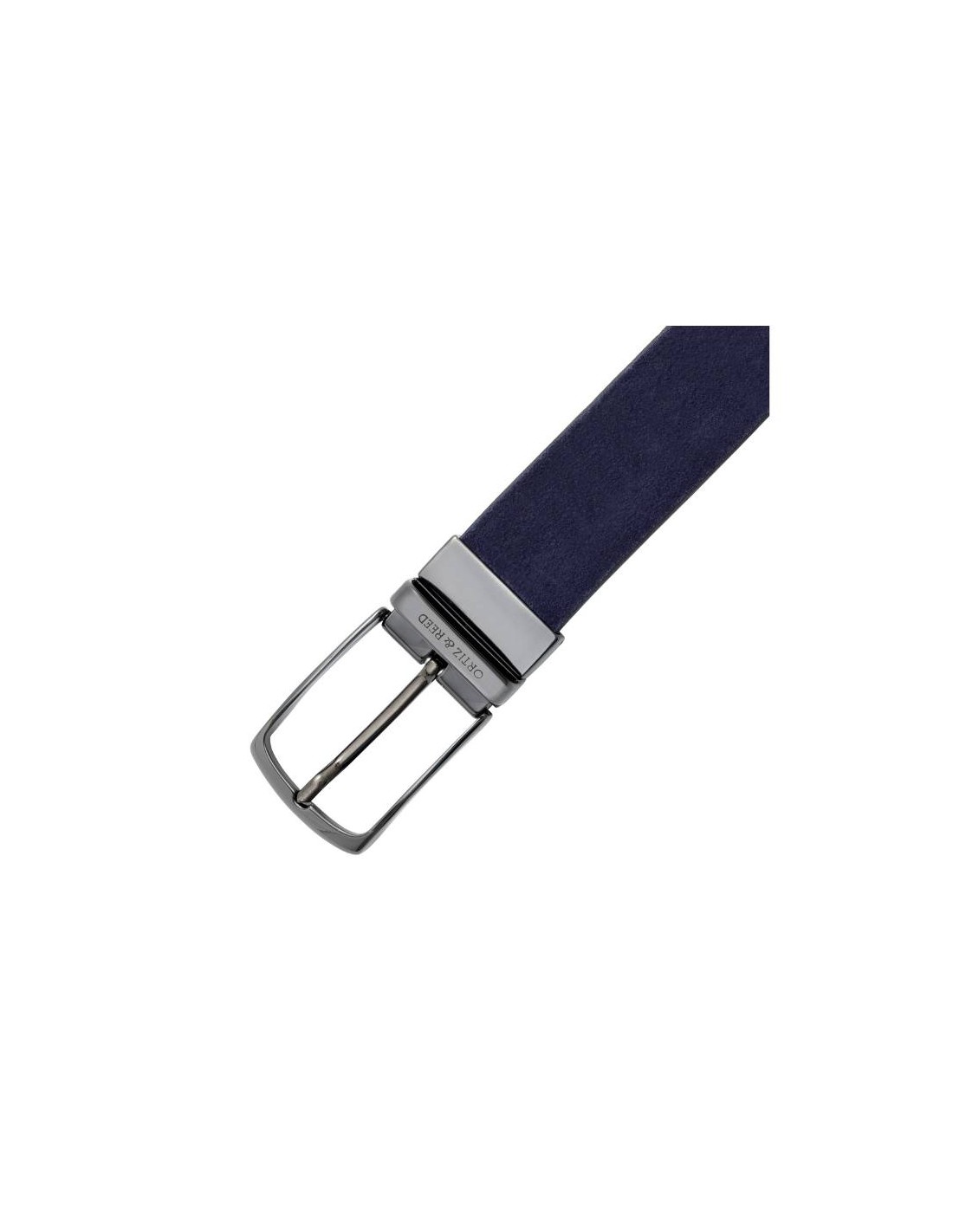 ortiz & reed Cinturón de ante afelpado color azul B-SELLIVER-AZUL Oferta exclusiva