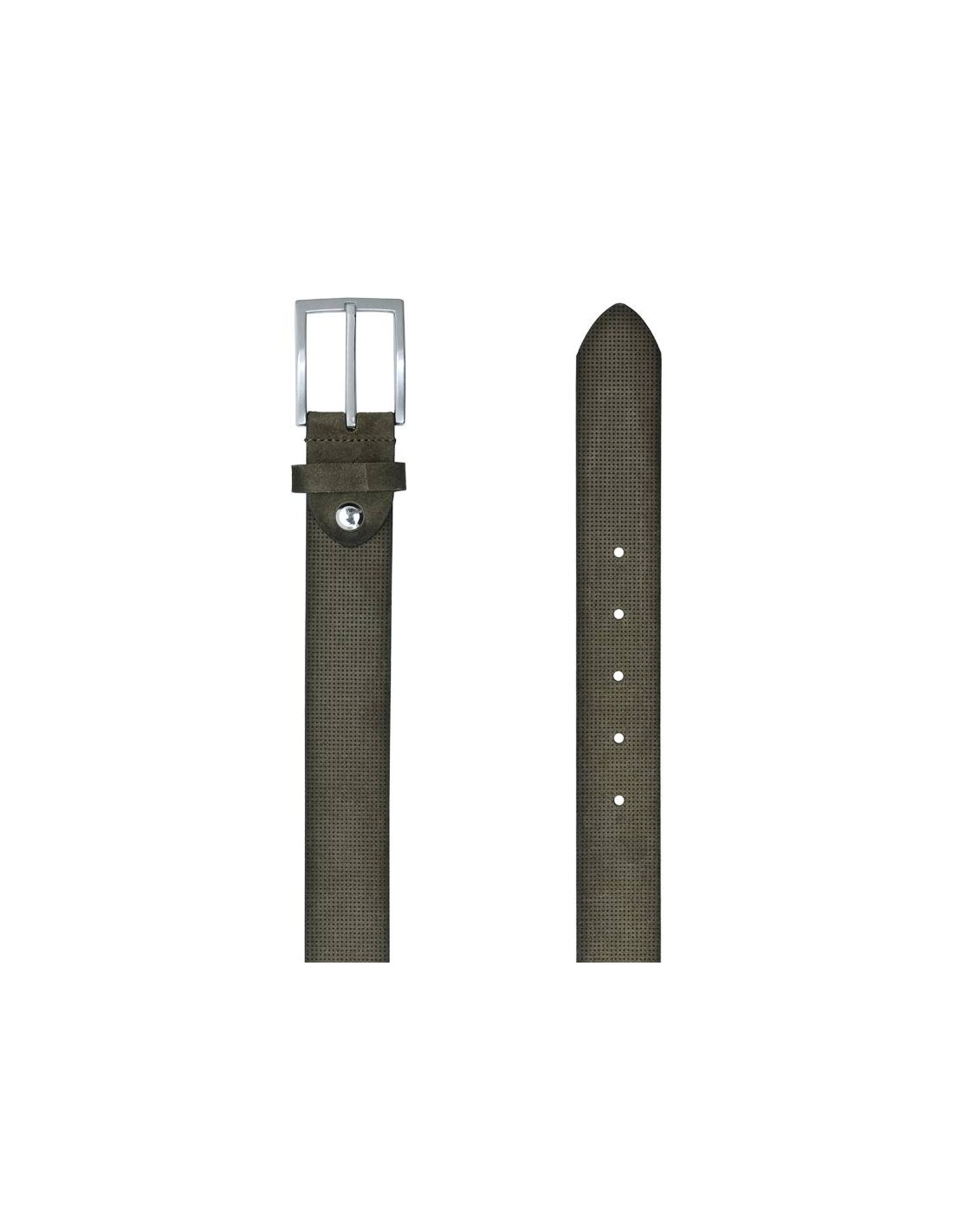 ortiz & reed Cinturón de ante afelpado color verde B-SORTOR-OLIVE Descuento por venta flash