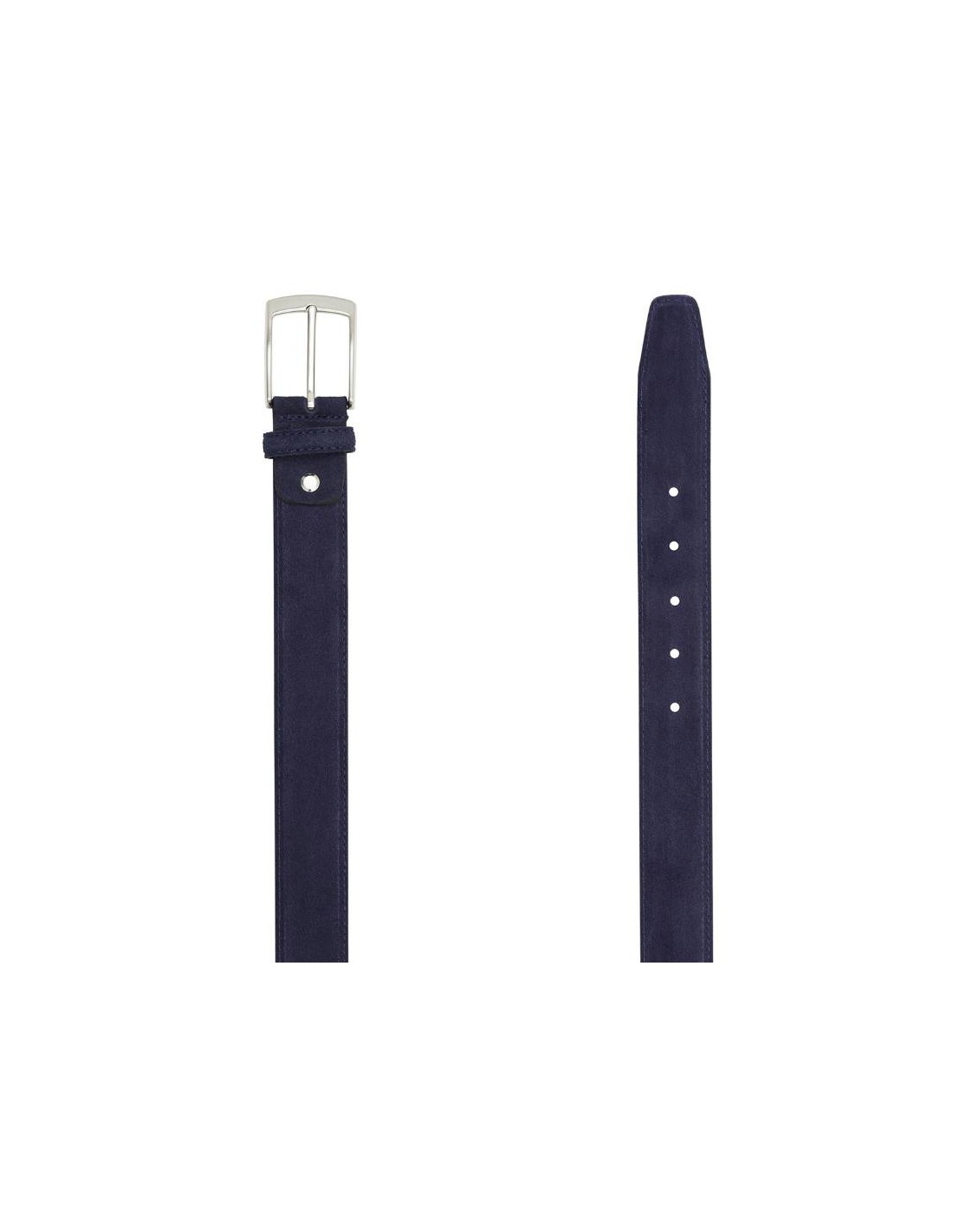 ortiz & reed Cinturón de ante con costura color azul B-SAKTER-AZUL Ofertas de temporada
