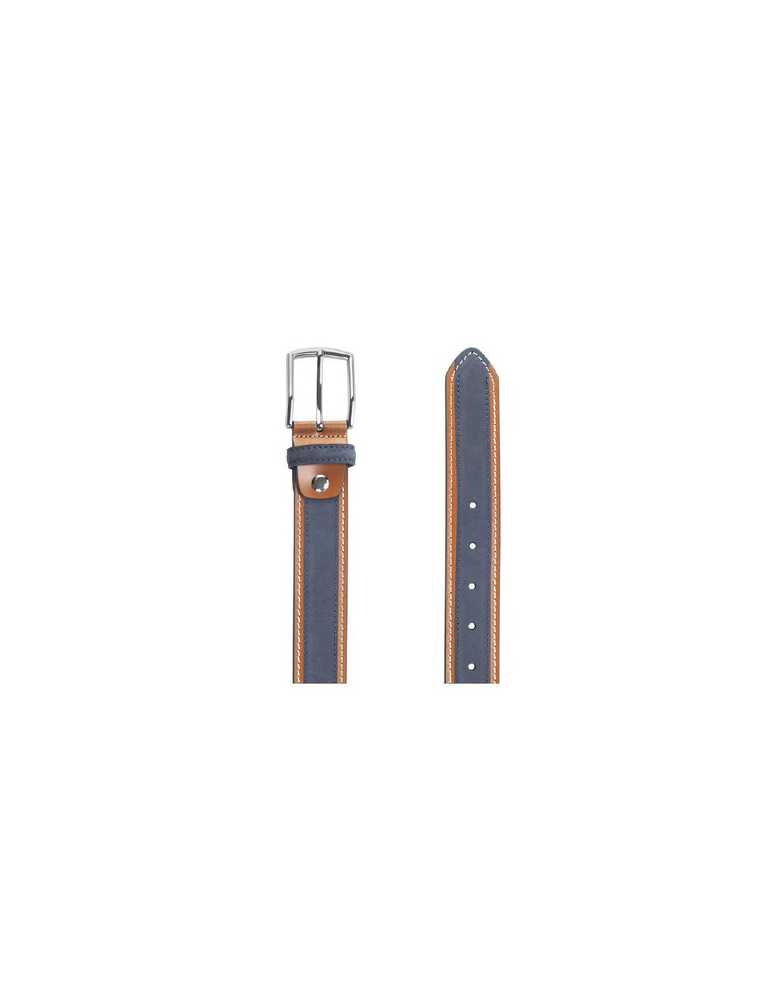 ortiz & reed Cinturón de ante construcción alomada color azul B-SUSEX-NAVY Grandes ahorros