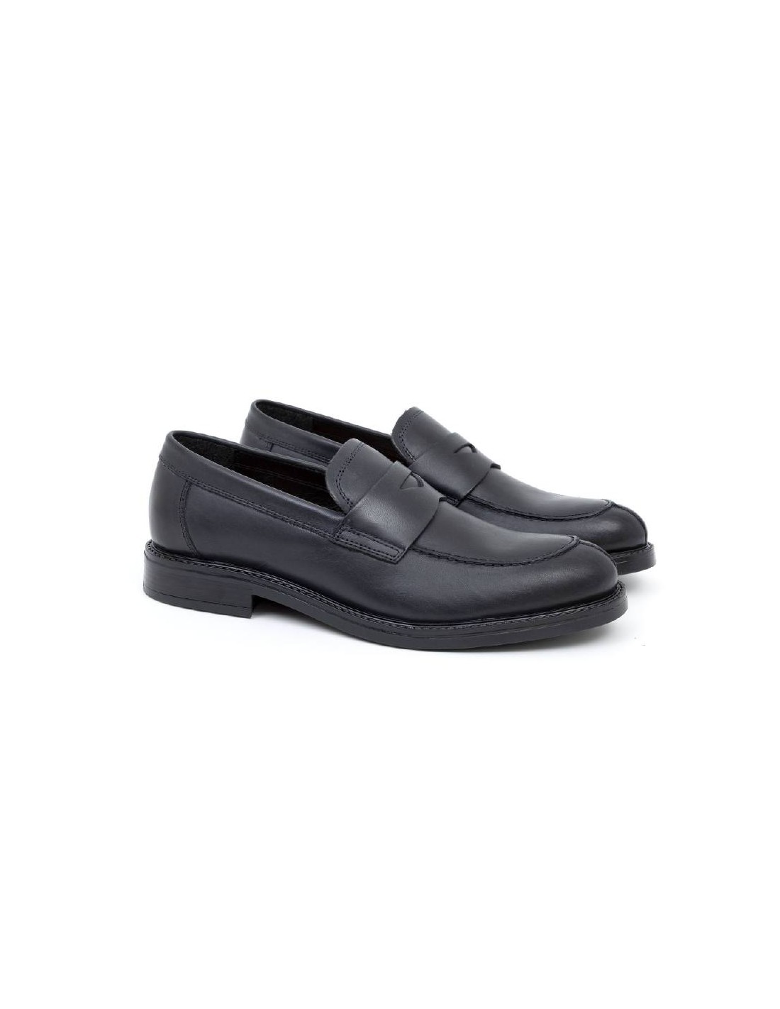 ortiz & reed Mocasín de piel con antifaz color azul BILON-NAVY