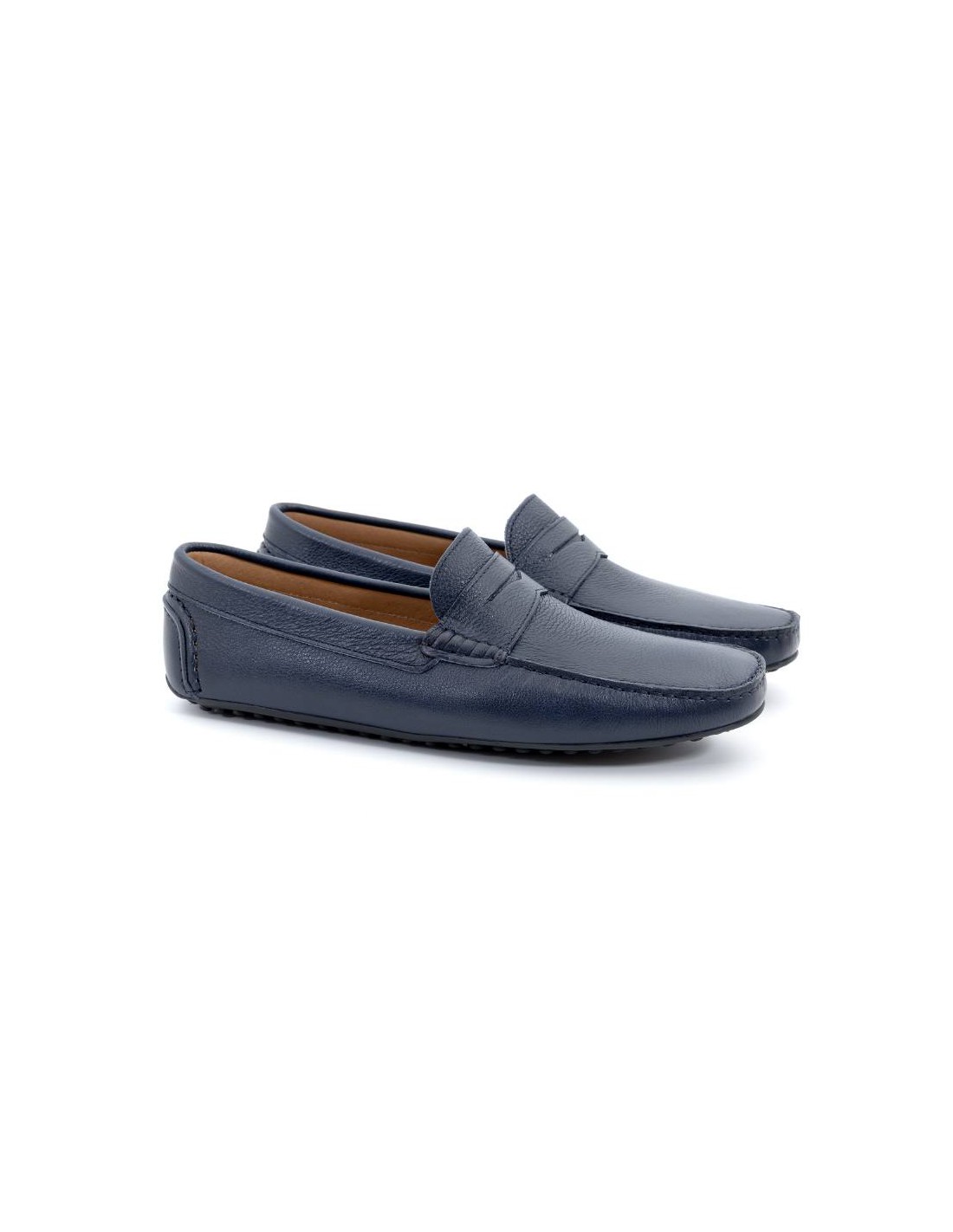 ortiz & reed Mocasín de piel con antifaz color azul ELFAZ-MARINO