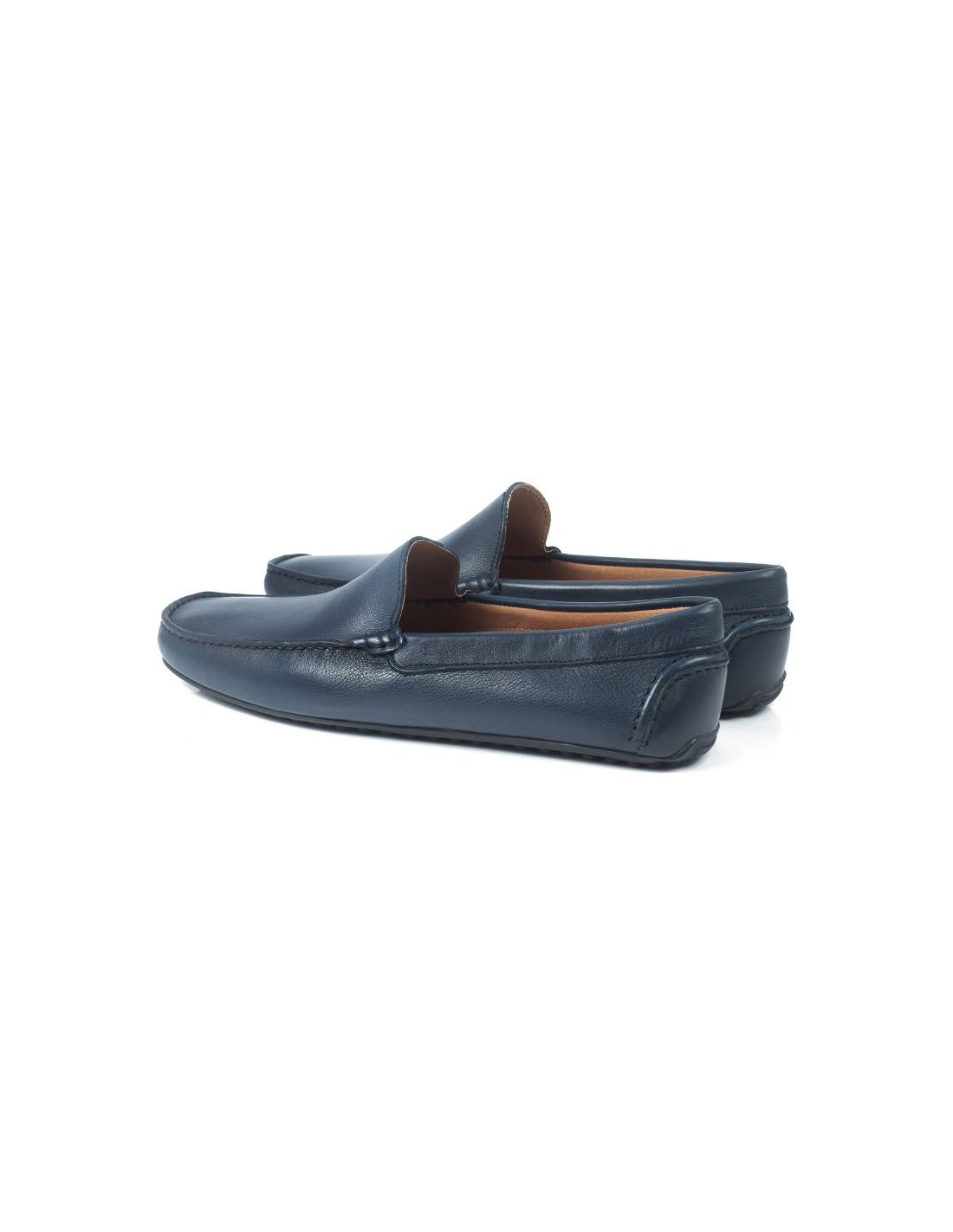 ortiz & reed Mocasín de piel con antifaz color azul ELLIOT-NAVY Rebajas