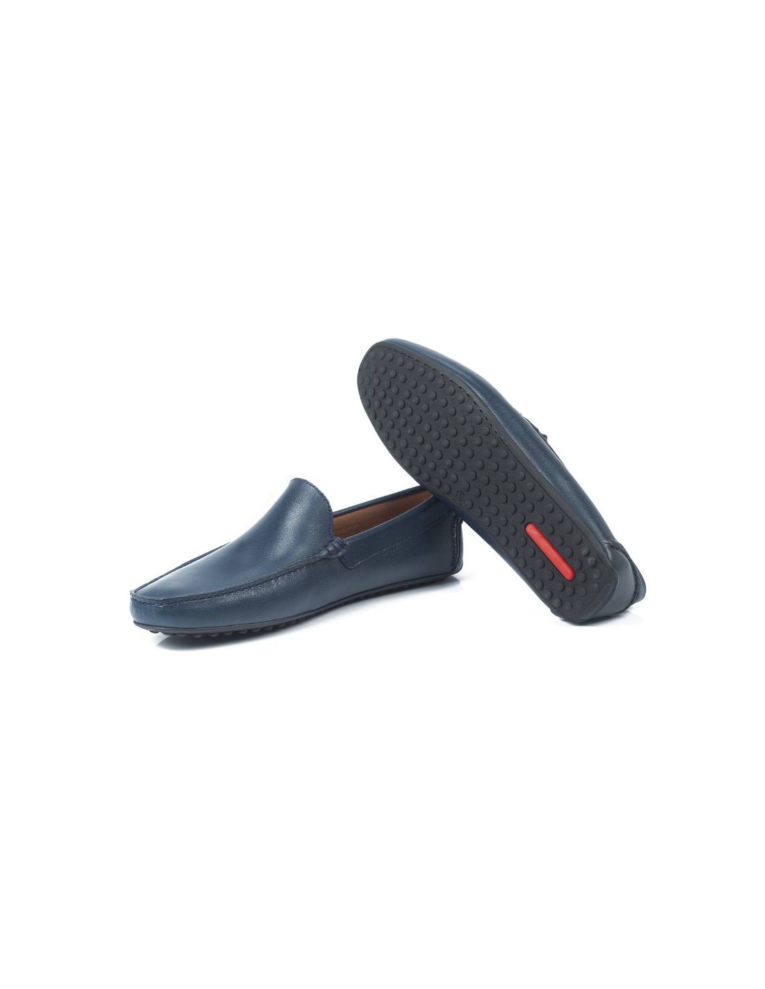 ortiz & reed Mocasín de piel con antifaz color azul ELLIOT-NAVY Rebajas