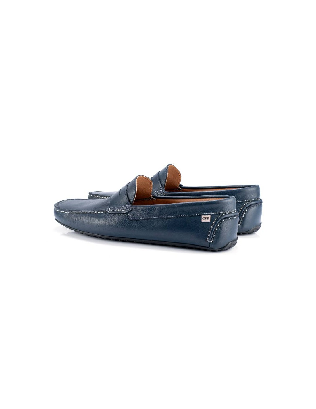 ortiz & reed Mocasín de piel con antifaz color azul PATROF-NAVY Gran oferta