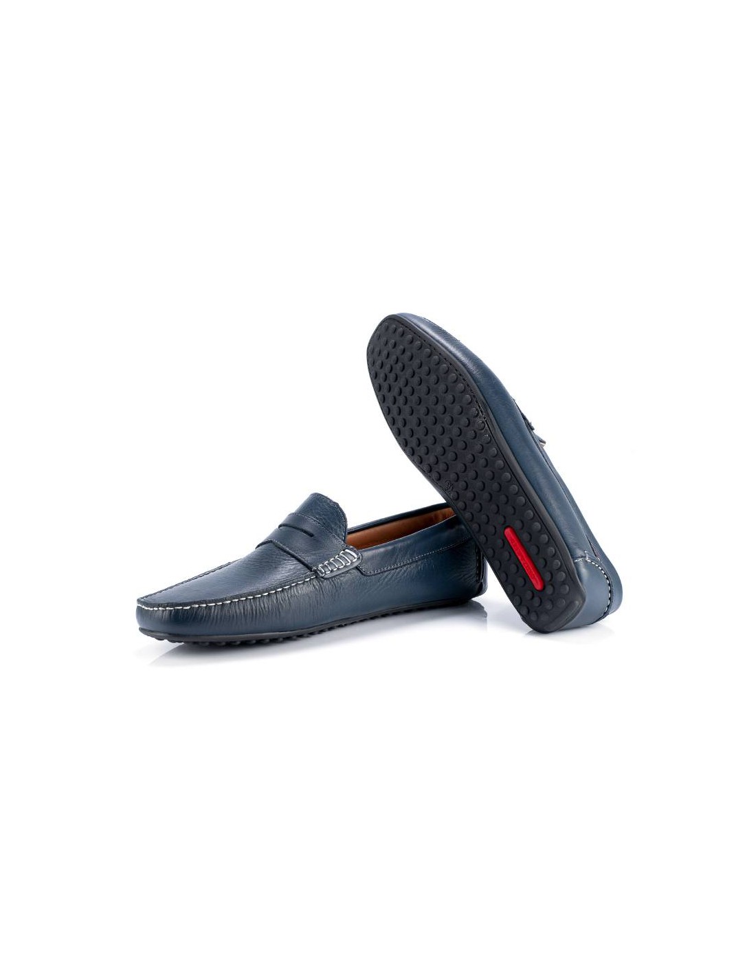 ortiz & reed Mocasín de piel con antifaz color azul PATROF-NAVY Gran oferta