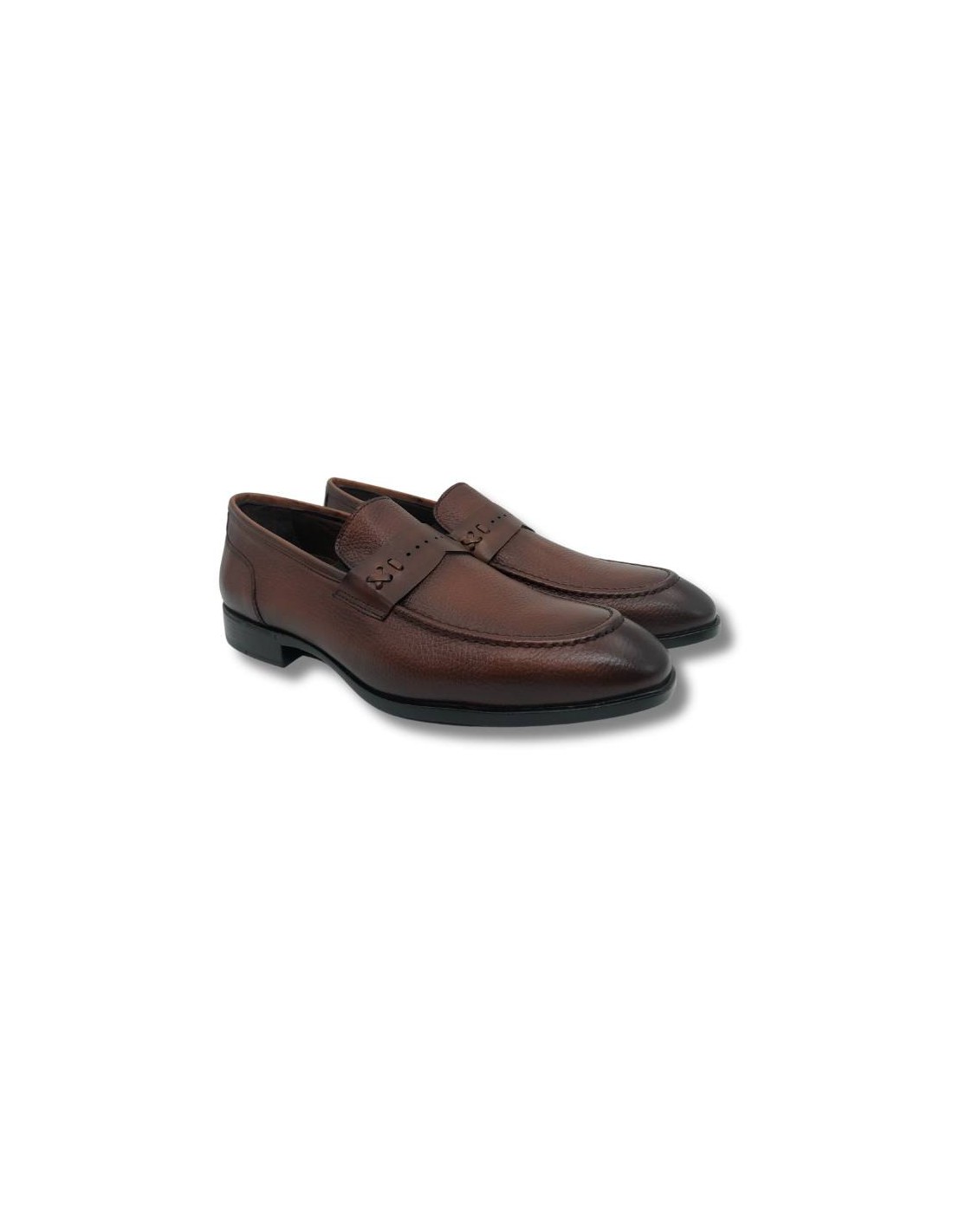 ortiz & reed Mocasín de piel con antifaz color cuero