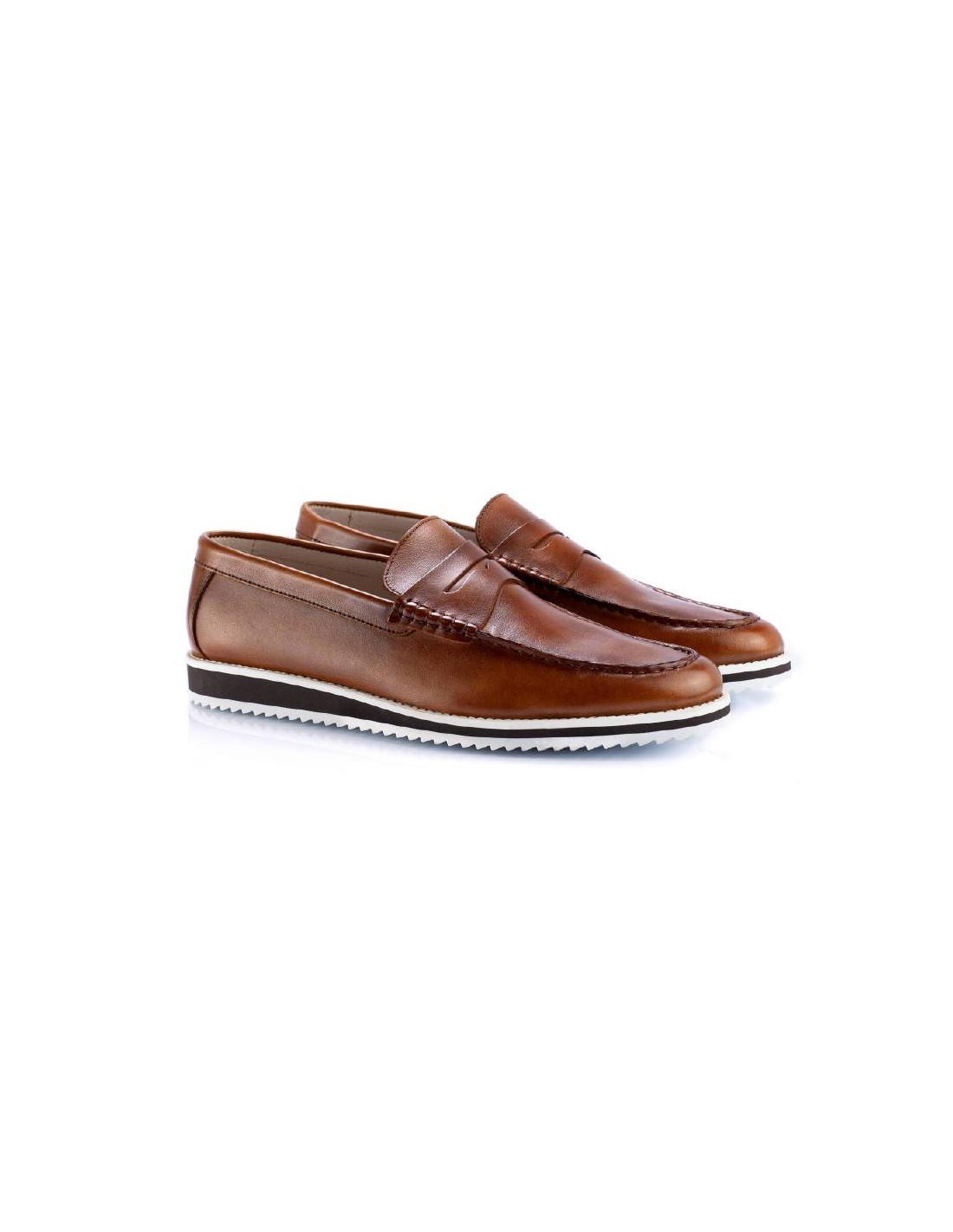 ortiz & reed Mocasín de piel con antifaz color cuero DAMEGA-CUERO