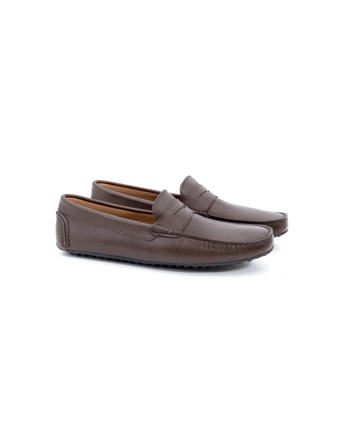 ortiz & reed Mocasín de piel con antifaz color marrón ELFAZ-MARRON