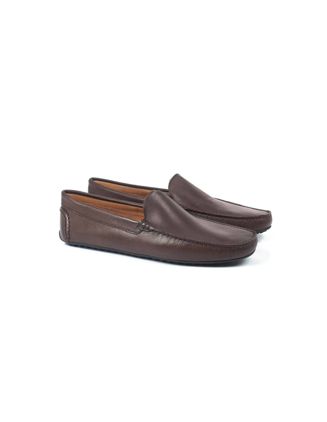 ortiz & reed Mocasín de piel con antifaz color marrón ELLIOT-BROWN