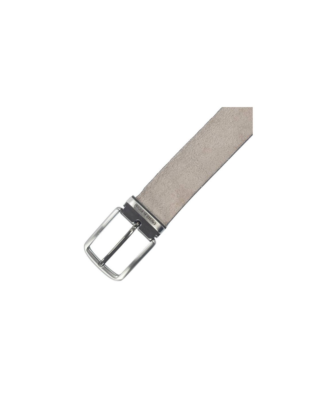 ortiz & reed Cinturón de ante liso color gris B-STRUFFEL-NIQUEL Tienda de fábrica