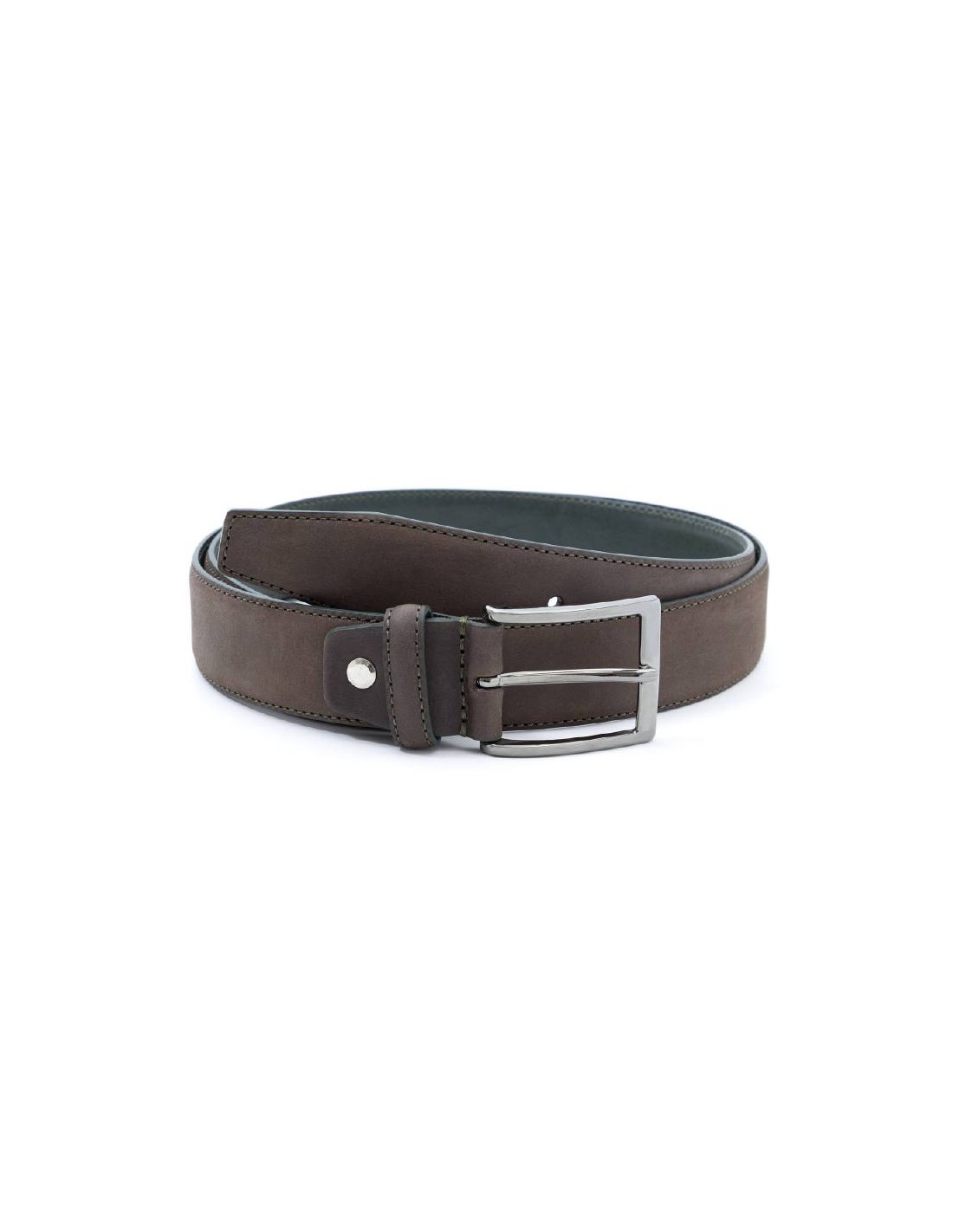 ortiz & reed Cinturón de nobuck liso color marrón B-NORTI-MARRON