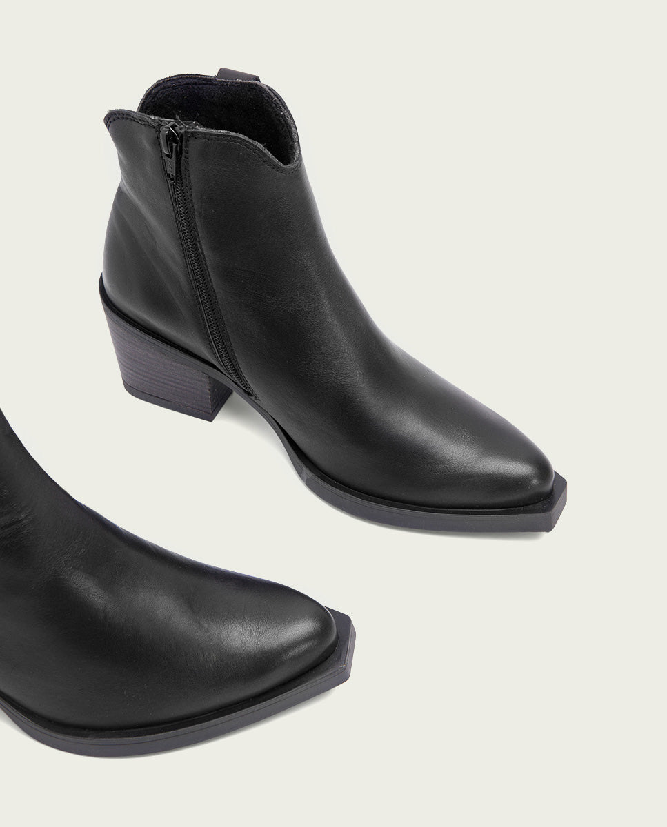 porronet BOTINES COWBOY DE PIEL NEGRO CON CREMALLERA HADRIA Promoción trimestral