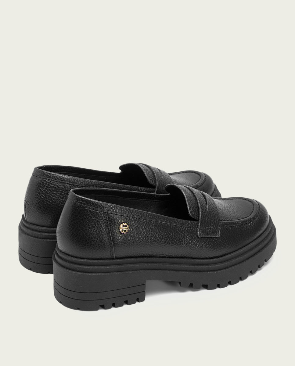 porronet MOCASINES PLANOS NEGROS SAHIRA En oferta