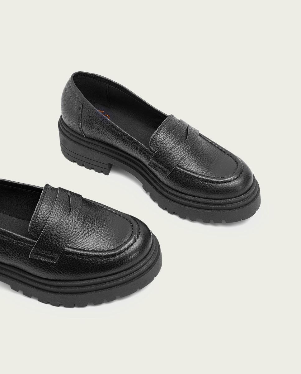 porronet MOCASINES PLANOS NEGROS SAHIRA En oferta