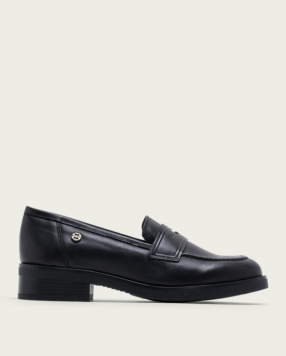 porronet MOCASINES DE PIEL NEGROS EVA Descuento por venta flash