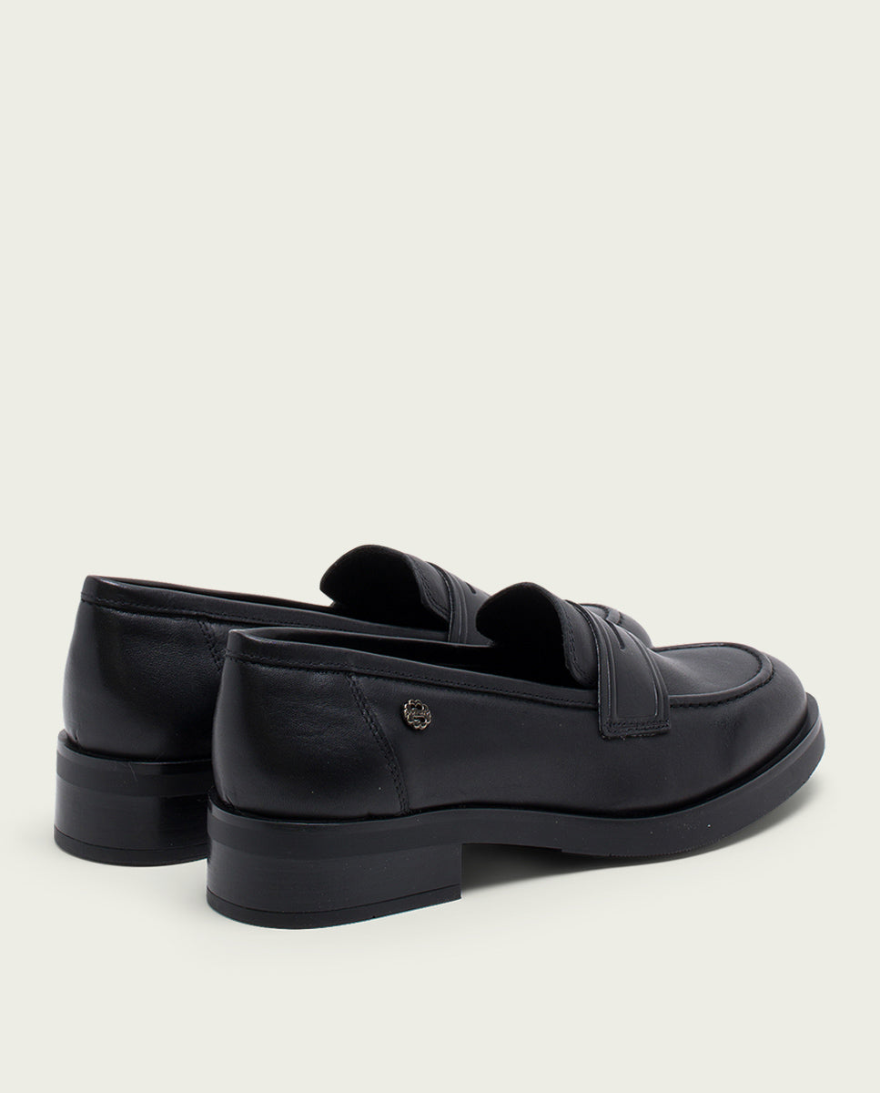 porronet MOCASINES DE PIEL NEGROS EVA Descuento por venta flash