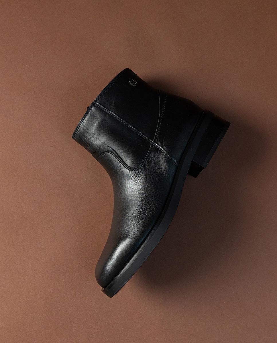 porronet BOTINES DE PIEL NEGROS CON CREMALLERA EINES Ofertas de temporada
