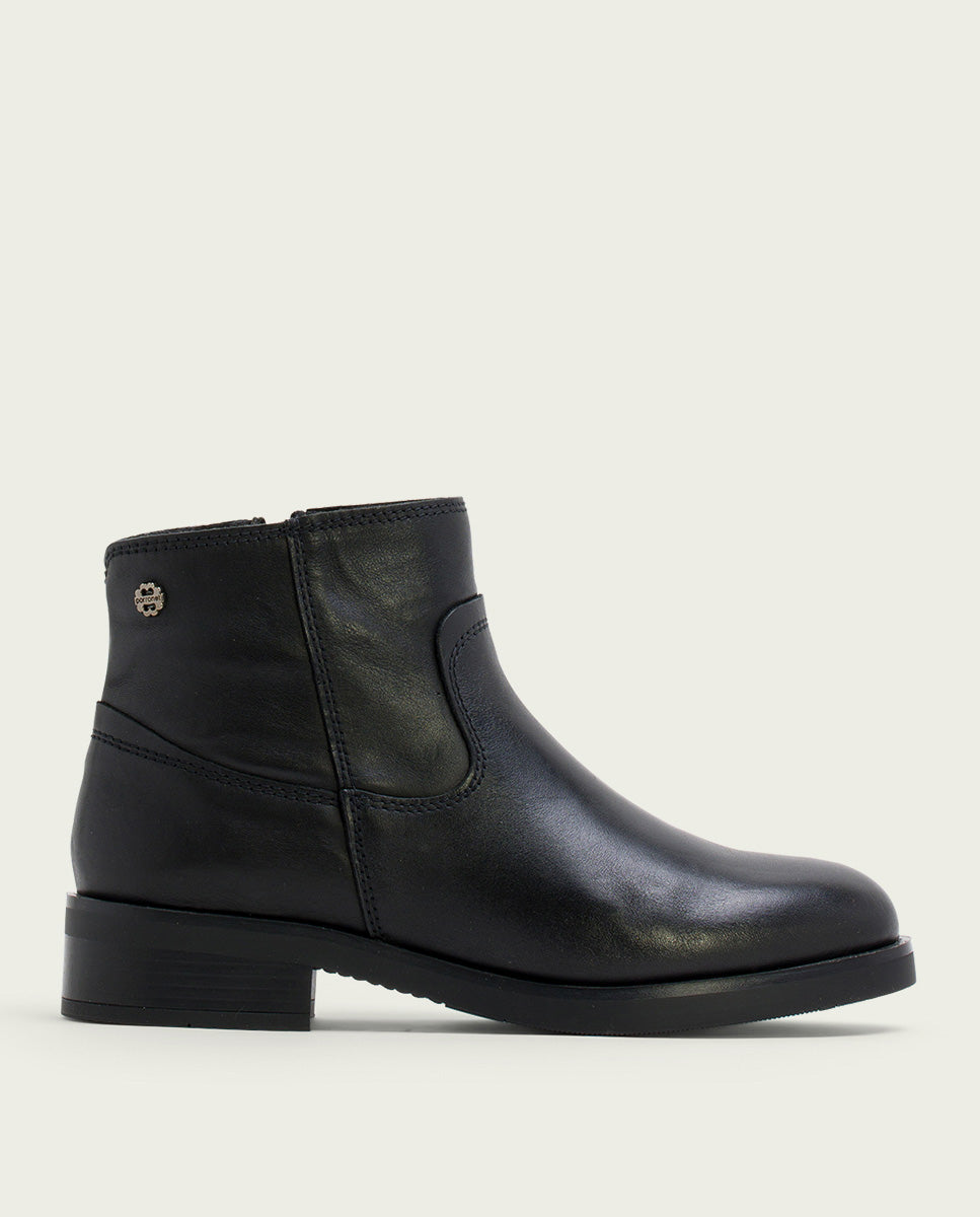porronet BOTINES DE PIEL NEGROS CON CREMALLERA EINES Ofertas de temporada