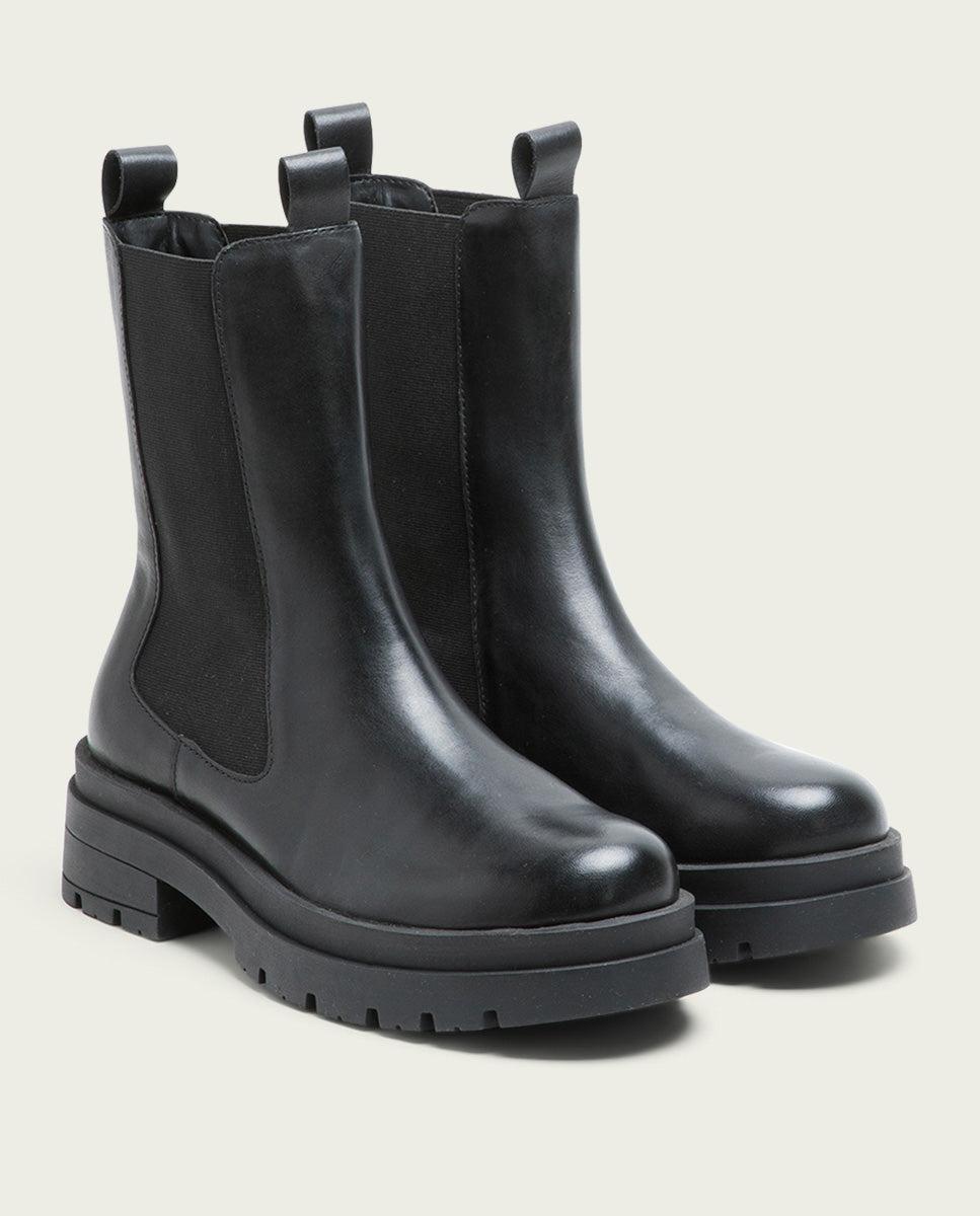 porronet BOTINES TRACK PIEL NEGROS CON ELÁSTICOS NAÍN Precio ultrabajo