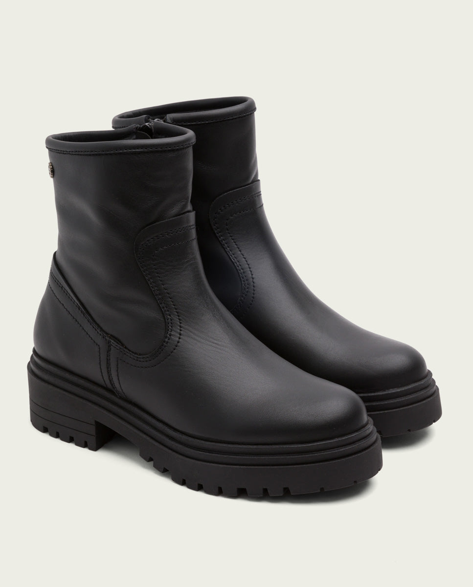 porronet BOTINES DE PIEL NEGROS CON CREMALLERA FIALA Devoluciones gratuitas