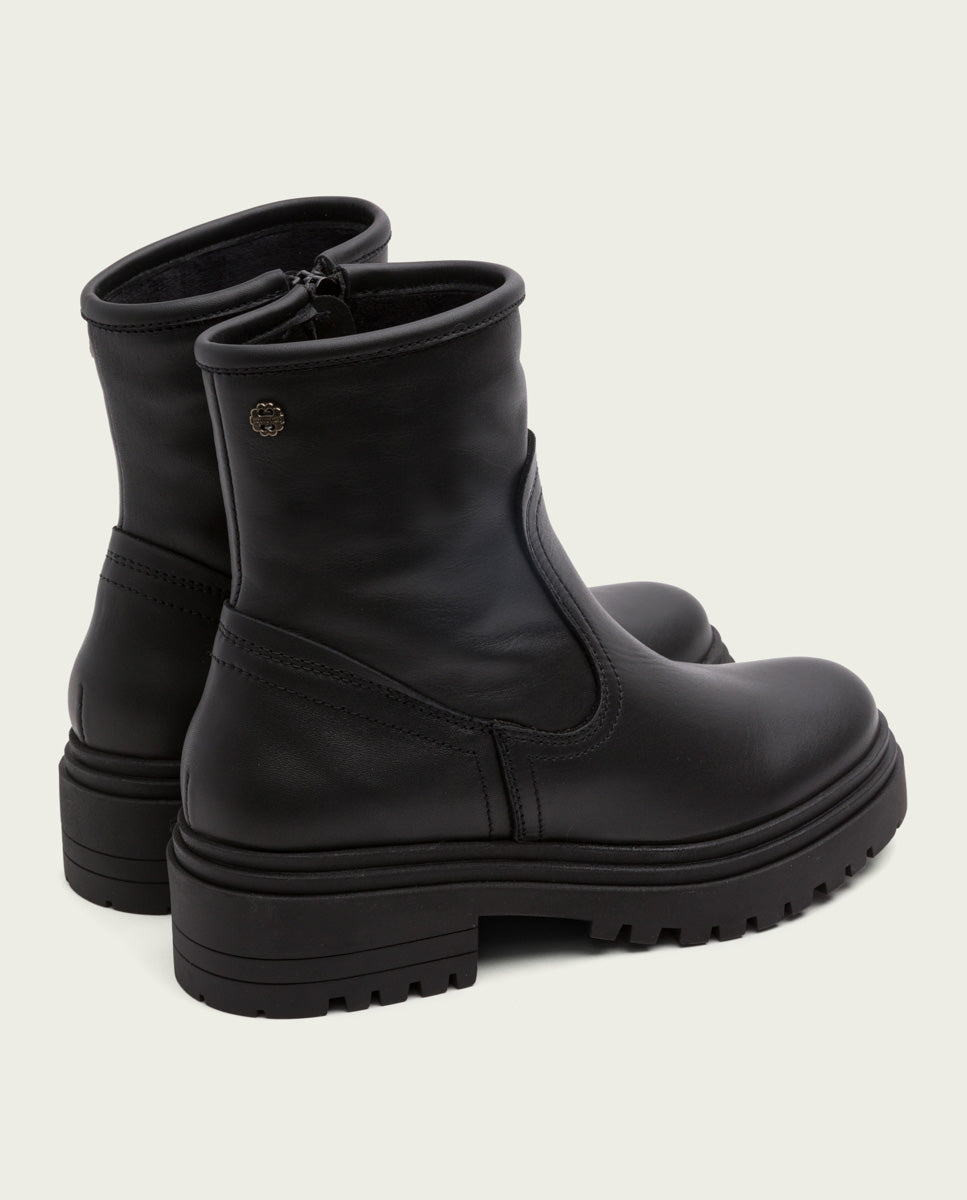 porronet BOTINES DE PIEL NEGROS CON CREMALLERA FIALA Devoluciones gratuitas